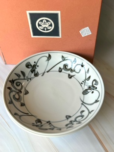 日产橘吉 墨彩青花 深盘 炒菜盘 点心盘 壶承 果盘 实用餐具