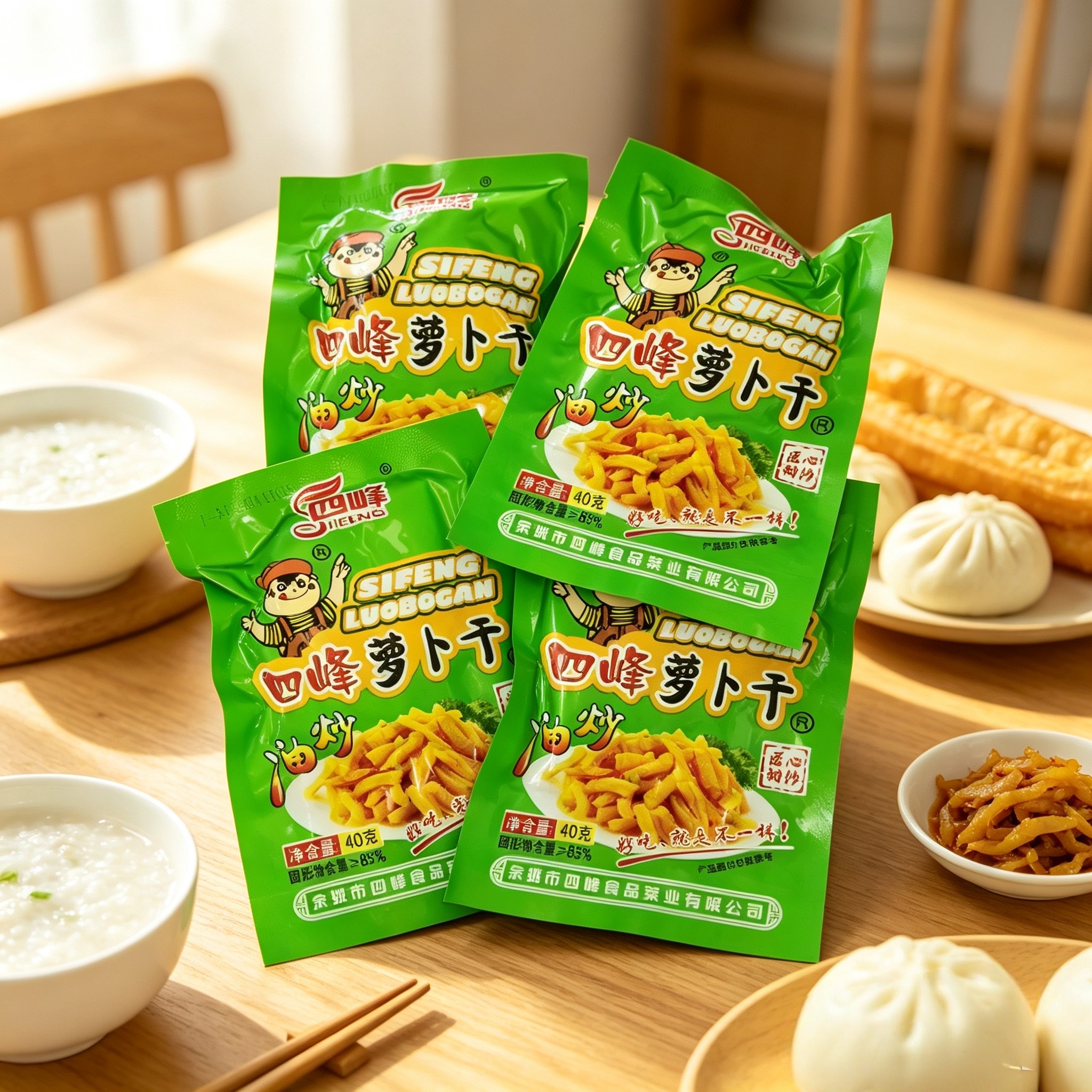 四峰萝卜干每袋40克独立小包装开胃菜下饭菜开袋即食