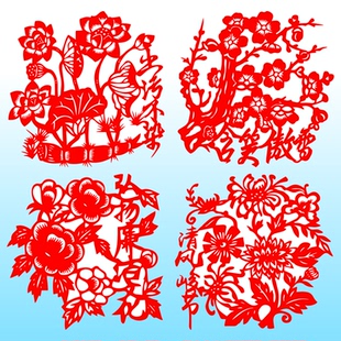 清正廉洁题材窗花剪纸廉政弘扬清廉反腐倡廉文化纸质成品相框装饰