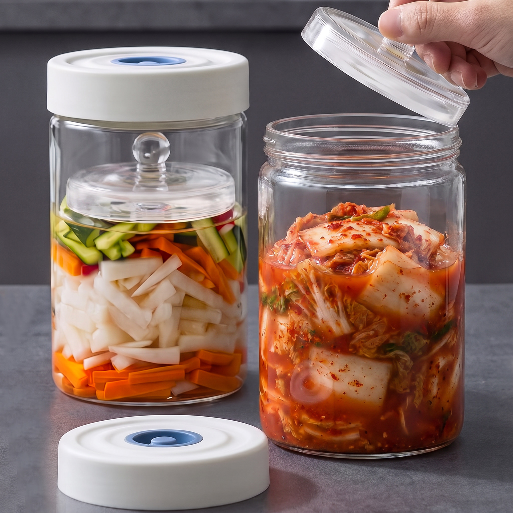 日本高硼硅玻璃泡菜罐腌菜咸菜专用食品级家用一夜渍储物罐密封罐图片