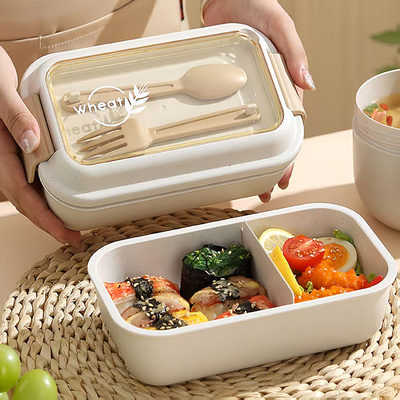 食品级学生便当可微波炉加热饭盒