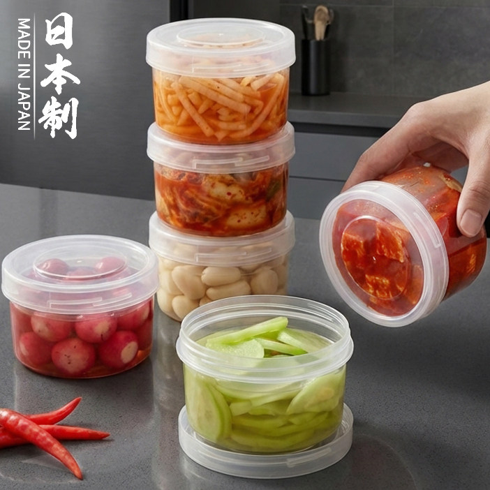 日本进口迷你咸菜密封罐保鲜盒食品级收纳冰箱酱菜小菜泡菜罐分装