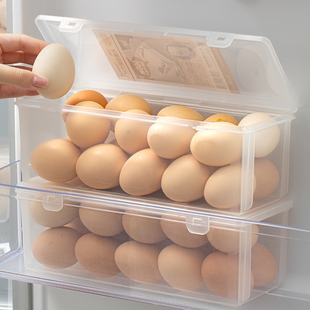 日本进口冰箱侧门鸡蛋收纳盒放鸡蛋架托厨房专用分装整理保鲜密封