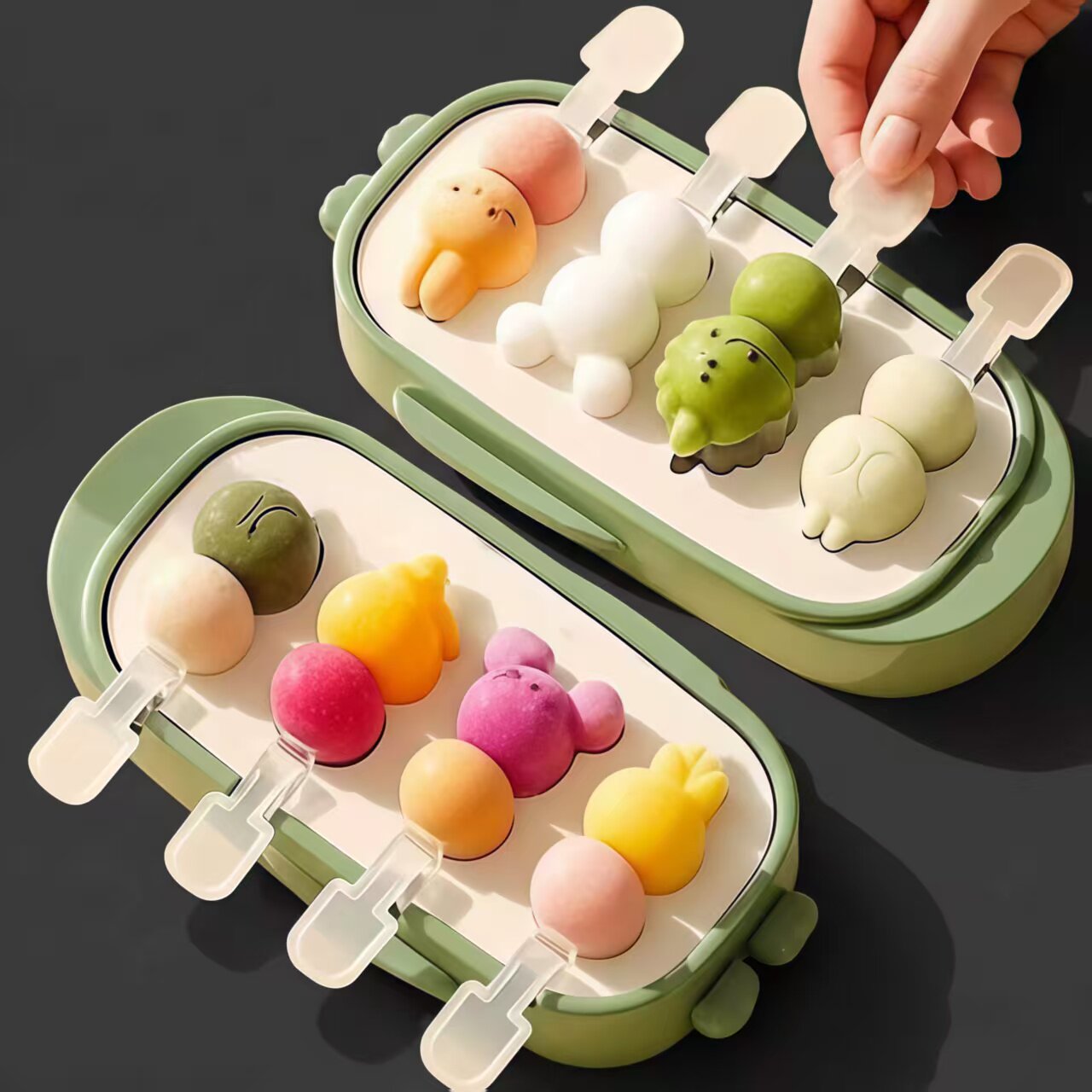 日本雪糕模具食品级软硅胶儿童冰淇淋冰棍冰棒磨具家用自制迷你格