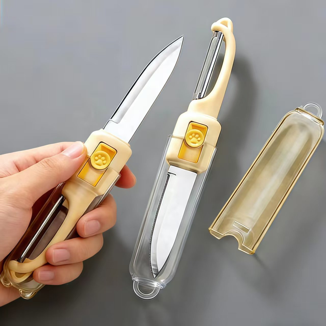 日本水果刀削皮刀二合一便携多功能外出学生家用厨房用刮皮刀神器