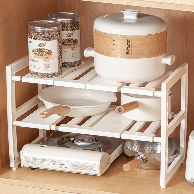 水槽下置物架双层置地式