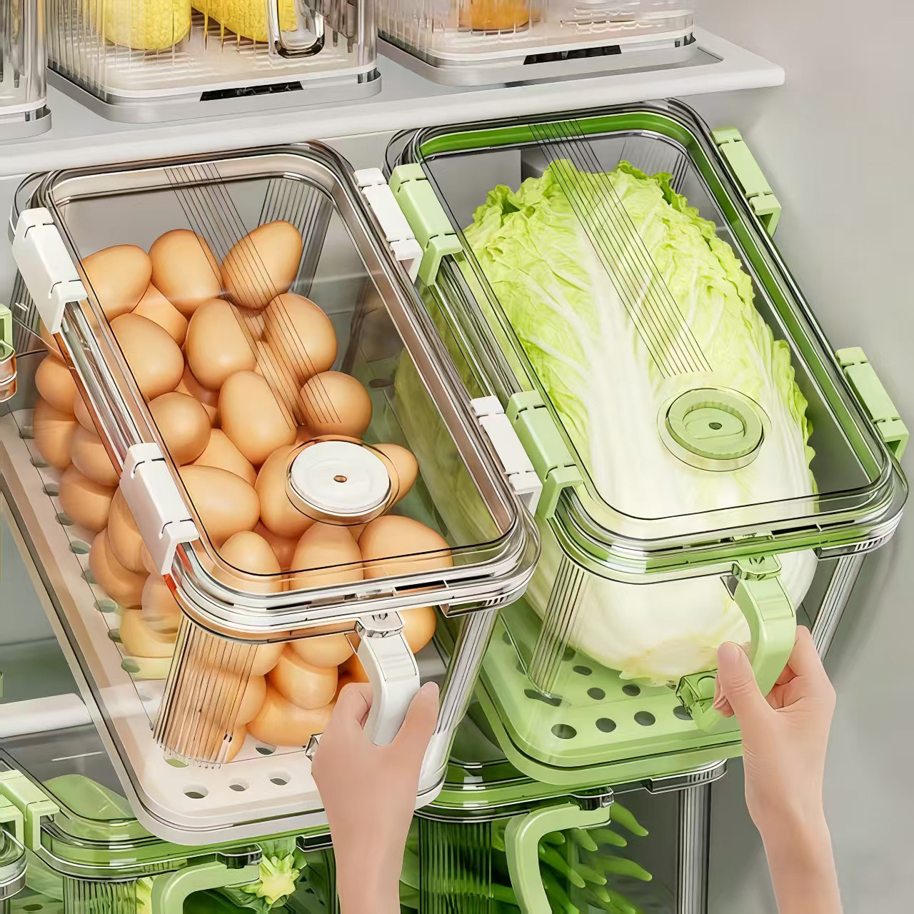 日本大容量保鲜盒食品级冰箱蔬菜水果冷冻冷藏密封长方形食物收纳,收纳整理,食物收纳盒,淘宝优惠券,粉丝福利购,淘宝优惠卷