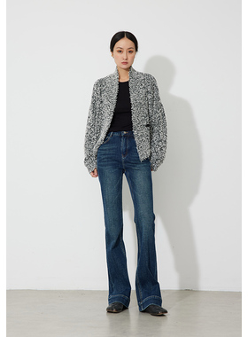 RUGOSAM「微喇裤系列」秋冬新品丨高腰女加绒修身牛仔裤RB0727