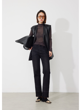 RUGOSAM「直筒系列」暖冬上新 丨高腰女加绒修身九分牛仔裤RB0366