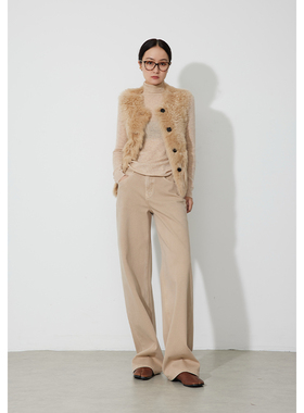 RUGOSAM「直筒裤系列」秋冬新品丨高腰女加绒修身牛仔裤RB0733