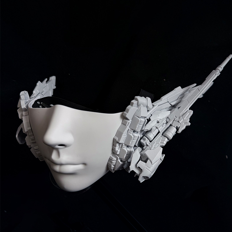 8825无毛飞翼款面具成人男女全脸3d半脸直播性感神秘赛博朋克高达