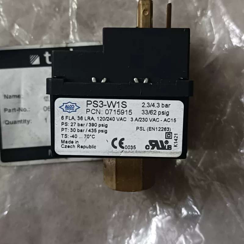 可维修全新ALCO 压力开关 PS3-W1S 2.3-4.3bar议价