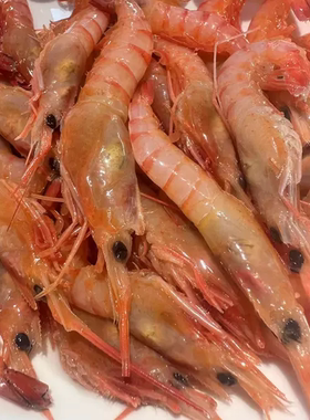 台州东海海捕船冻虾海虾可刺身野生红虾3斤顺丰新鲜海鲜水产商用