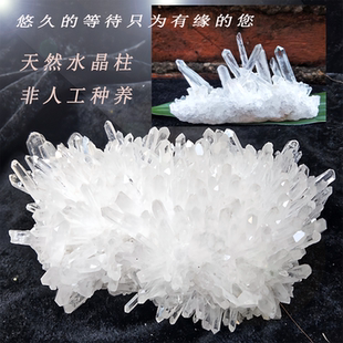 迷尔高透天然白水晶簇办公桌时尚 摆件消磁石净化水晶原石摆件