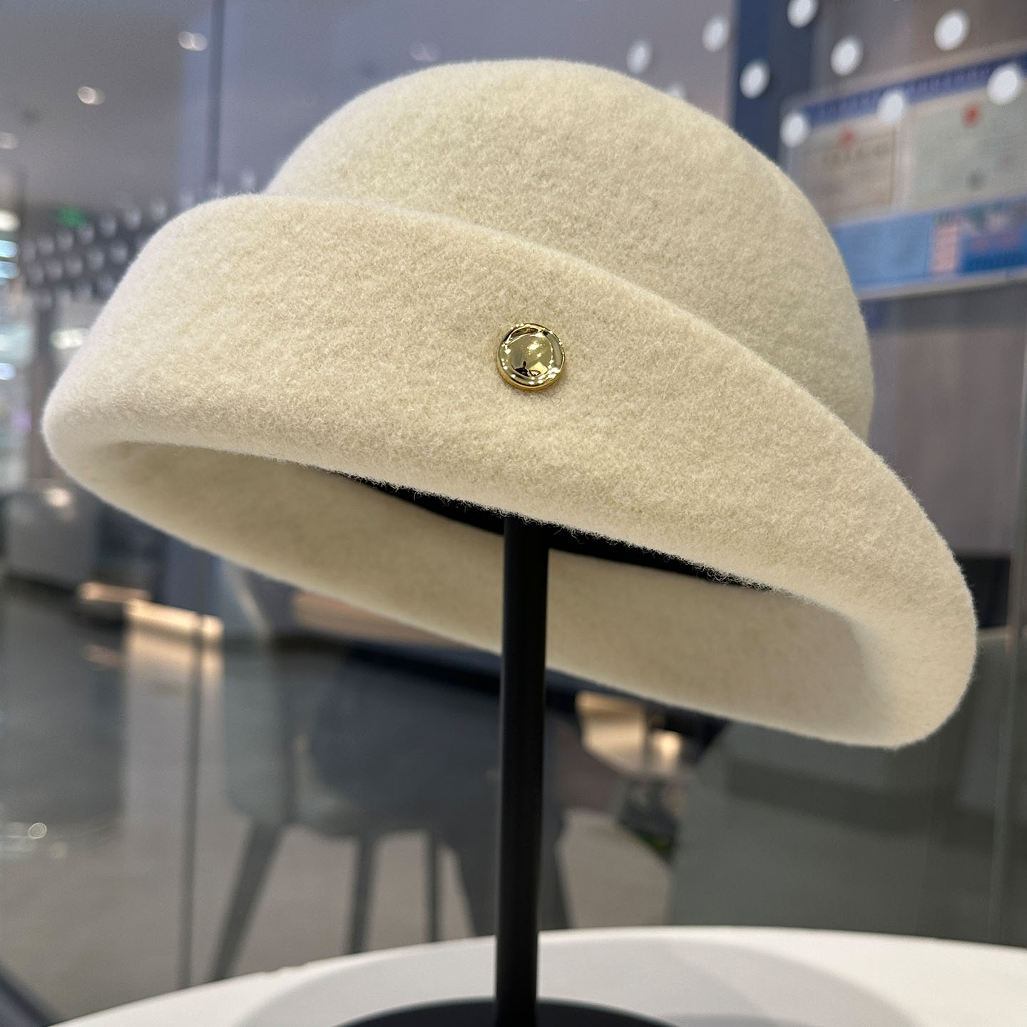 多种戴法~气质款羊毛卷边渔夫帽子中青年优雅女士百搭显脸小礼帽