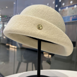 多种戴法~气质款羊毛卷边渔夫帽子中青年优雅女士百搭显脸小礼帽