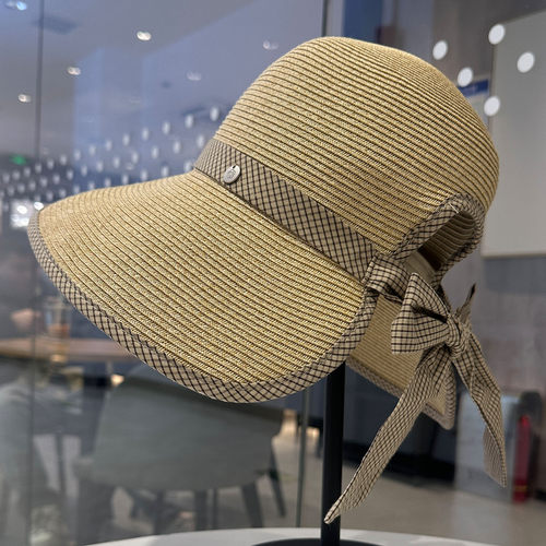 蝴蝶结大檐可折叠遮阳帽女太阳帽