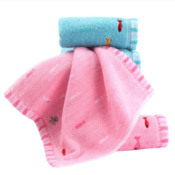 金号方巾纯棉舒适加厚儿童小毛巾婴儿宝宝口水巾儿童洗脸小方巾