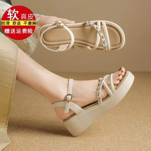品牌鞋特价罗马法式水钻凉鞋女鞋