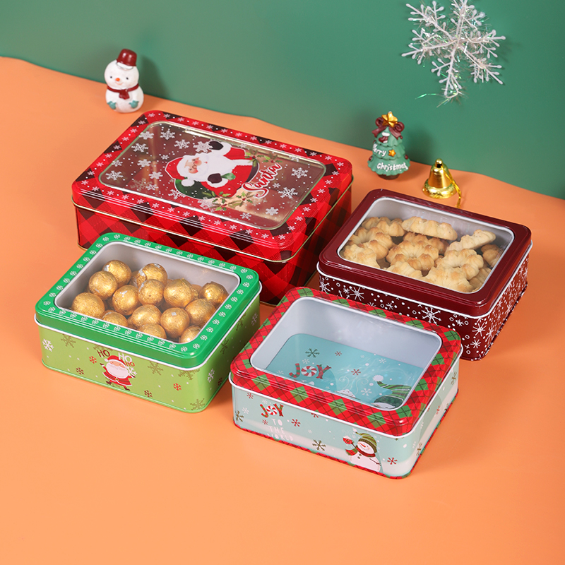 卡通圣诞精美糖果包装盒巧克力曲奇饼干桌面收纳储物盒玩具整理盒