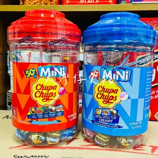 泰国儿童零食珍宝珠ChupaChups迷你水果香草草莓可乐葡萄棒棒糖果