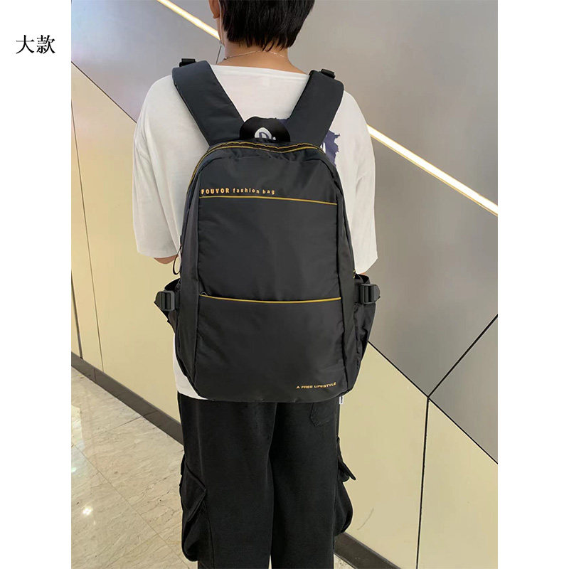 火狐新款休闲双肩背包大小款尼龙布防水轻便学生书包旅行包电脑包
