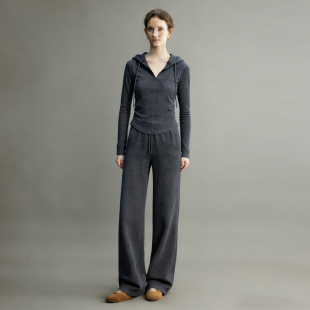 穿搭一整套连帽卫衣阔腿裤 2026巨好看 休闲两件套 女春装 运动套装