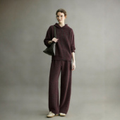 两件套 深冬气质一整套穿搭加绒卫衣阔腿裤 休闲运动套装 女2025新款