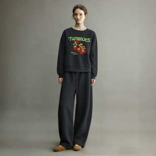 慵懒风卫衣阔腿裤 韩版 休闲两件套 女2026春新款 独特超好看运动套装