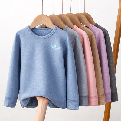 男童保暖上衣儿童德绒秋衣打底衫