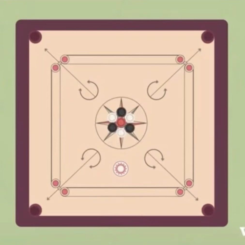 克郎球桌亲子桌游手弹棋康乐球carromboard家庭益智高配加厚套装