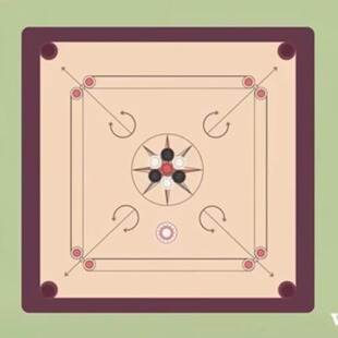 克郎球桌亲子桌游手弹棋康乐球carromboard家庭益智高配加厚套装