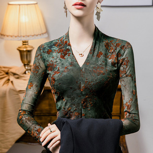 拉丁舞上衣女成人练功服高端新款华尔兹国标摩登舞蹈服装时尚专业