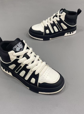 91707意尔康男鞋专柜新款高帮鞋男休闲鞋男士板鞋厚底鞋子运动潮