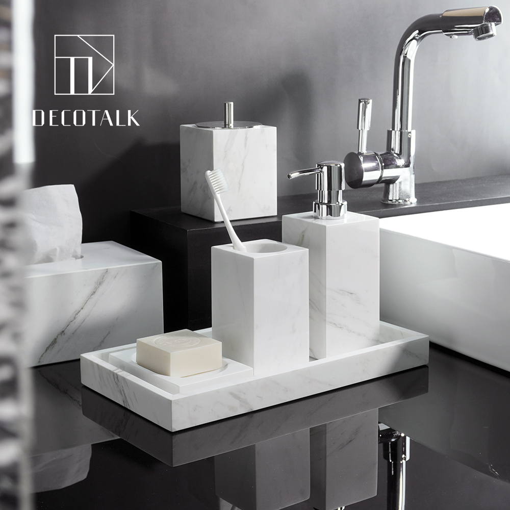 爵士白大理石轻奢卫浴洗漱套装