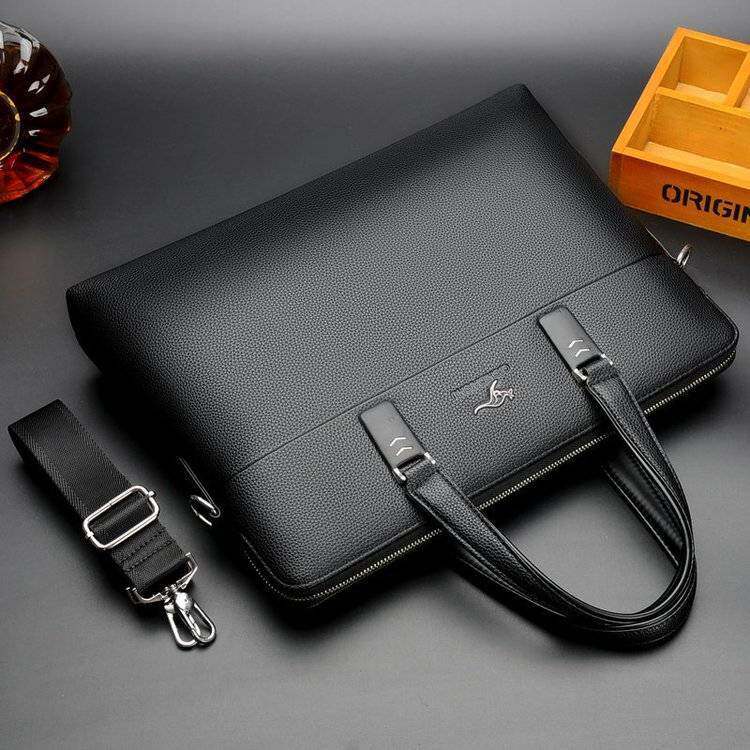 男包高级手感手提包横款商务时尚软皮公文休闲单肩斜跨电脑包