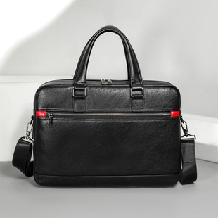 真皮男包2023新款男士公文包商务牛皮手提包男横款电脑包一件