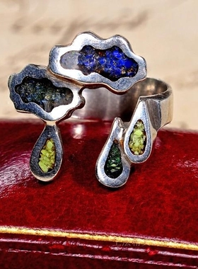 庭院艺术家手工925银戒指