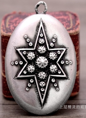 SOLD经典维多利亚时代France古董照片银相片盒收藏∮存放纪念小物