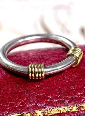 庭院18k金古董指环