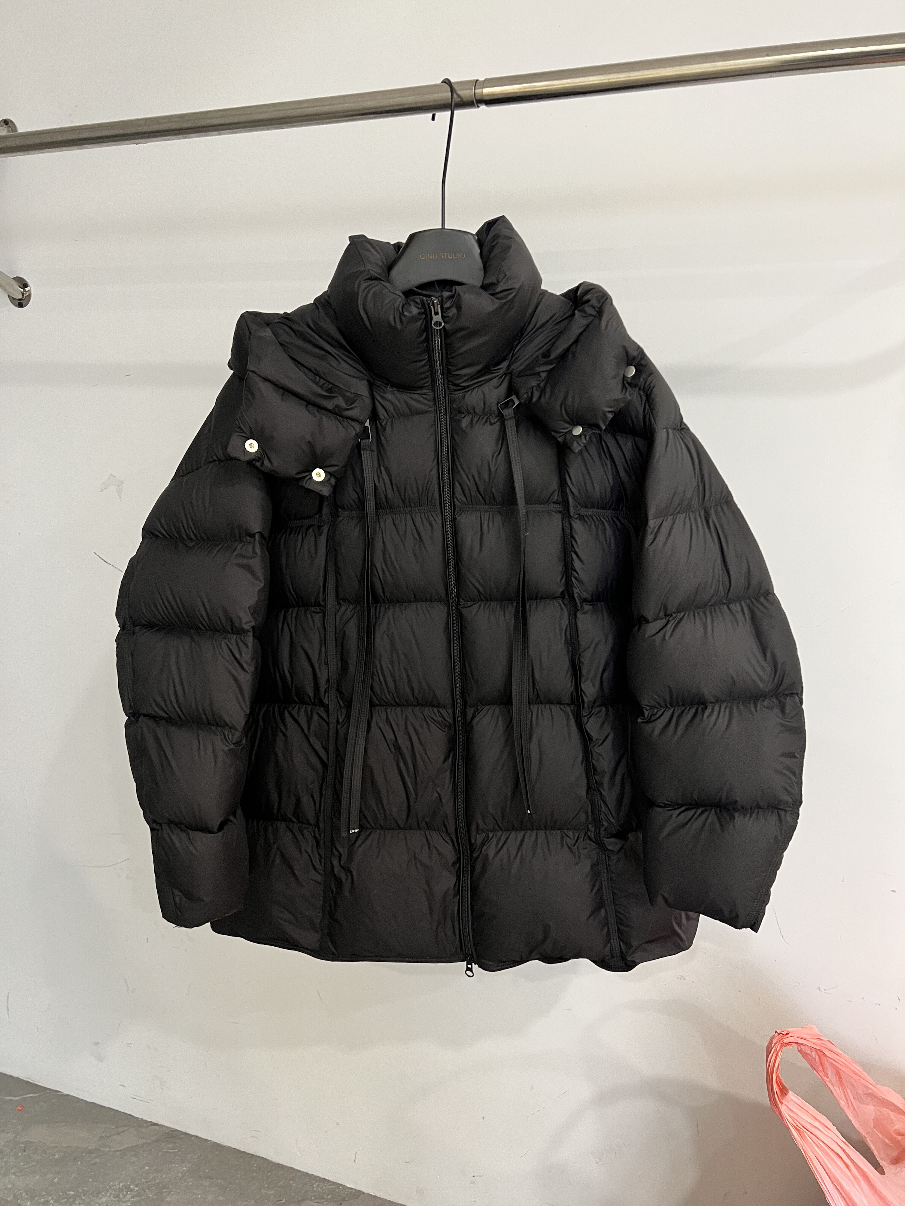 韩国2025冬季时尚连帽新国标中长款90白鸭绒面包服外套羽绒服女潮