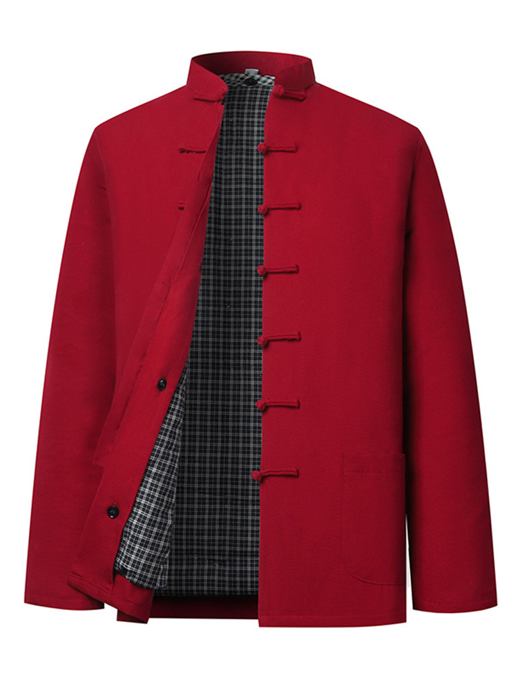 WINTER ELDERLY MENS TANG SUIT THICKENED COTTON JACKET JACKET LIVE LIVE COTTON COTTON LOOSE VERSION OF THE LARGE SIZE COTTON SUIT