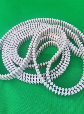 白色聚氨酯夹钢丝双面对齿接驳环带5MD8MAT10工业机械设备同步带