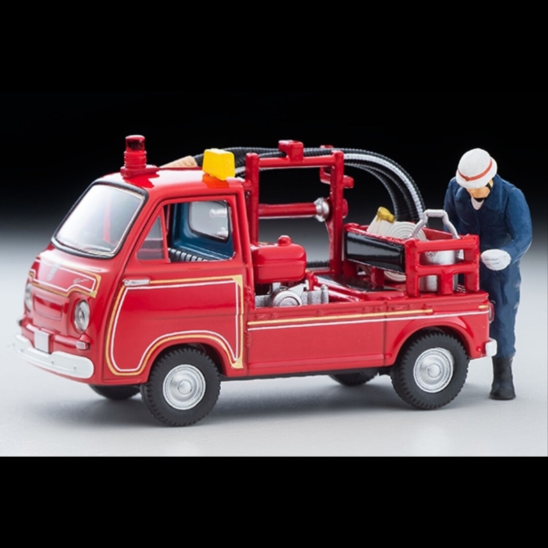 Tomytec 多美卡 TLV LV-68c 斯巴鲁Sambar 消防车 合金汽车模型