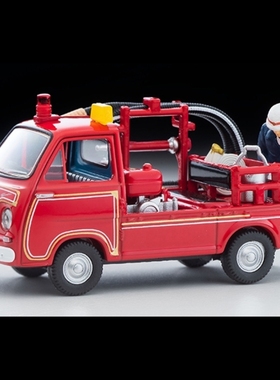 Tomytec 多美卡 TLV LV-68c 斯巴鲁Sambar 消防车 合金汽车模型