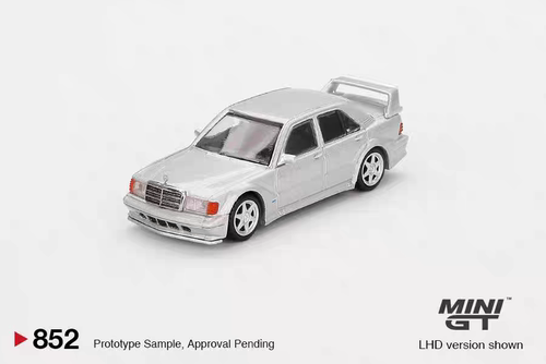 [现货]MINIGT 1:64 奔驰 Benz 190E 银色 合金汽车模型852