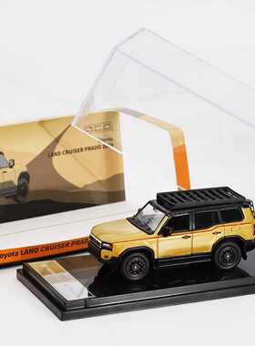 [现货]GCD 1:64 霸道丰田普拉多LC250 SUV越野车 沙漠金 合金车模