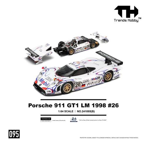 [现货]TH 1:64 保时捷Porsche GT1 LM 1988 #26冠军 合金汽车模型