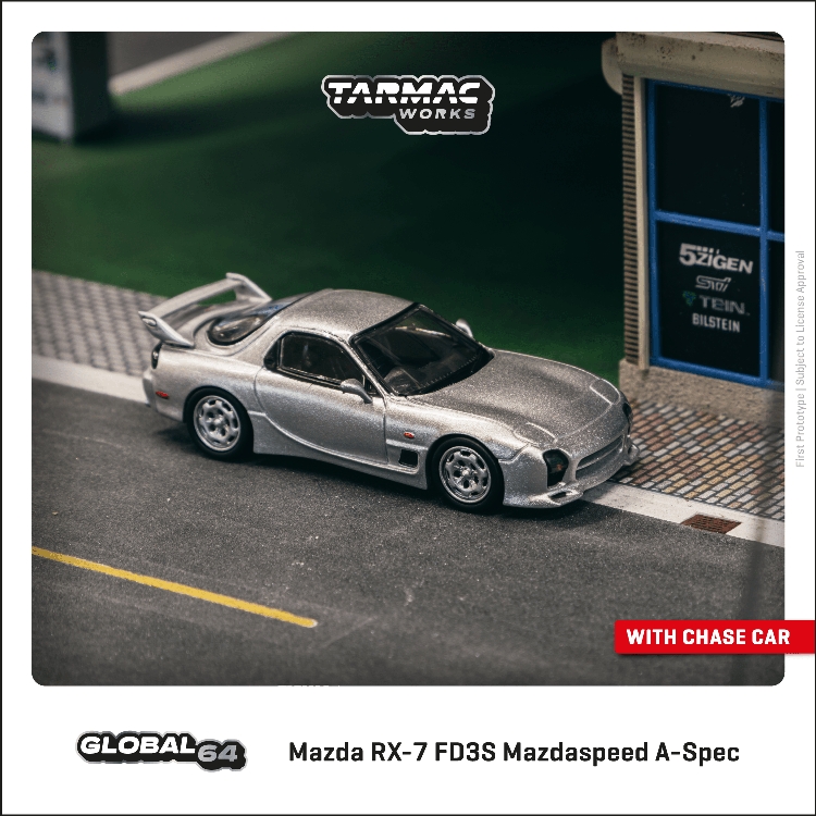 Tarmac Works TW 1:64 马自达RX-7 FD3S A-Spec 合金汽车模型 模玩/动漫/周边/娃圈三坑/桌游 火车/摩托/汽车模型 原图主图