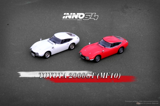 INNO 1:64 丰田 TOYOTA 2000GT 红色 白色 合金汽车模型